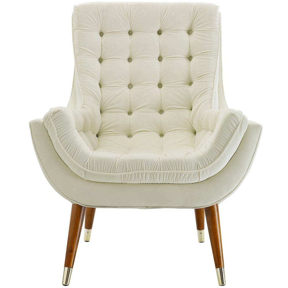 Suggest Button Tufted Performance Velvet Lounge Chair. Picture 4