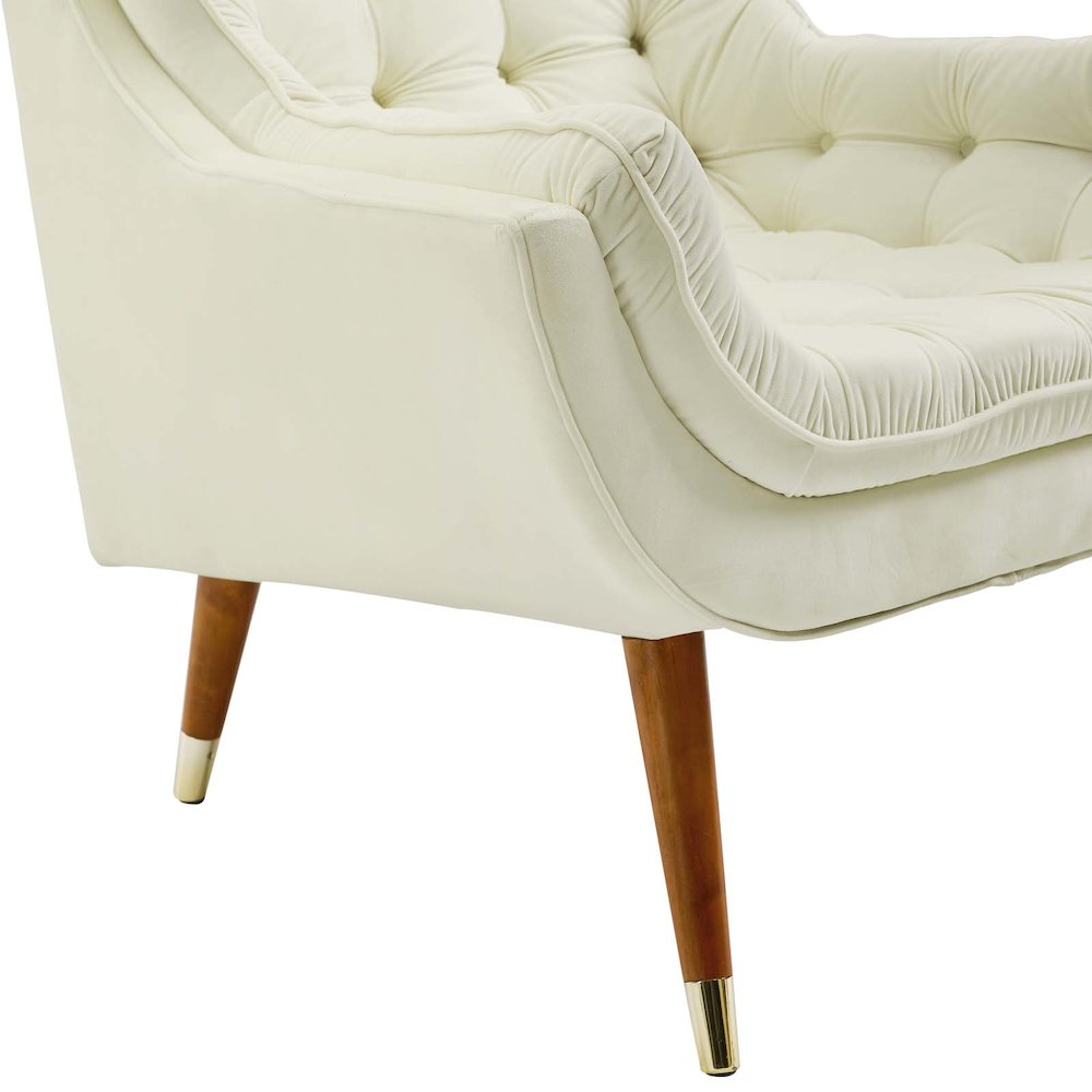 Suggest Button Tufted Performance Velvet Lounge Chair. Picture 2