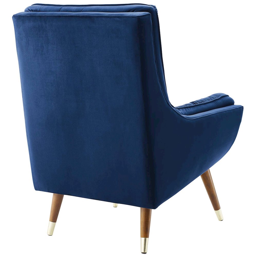 Suggest Button Tufted Performance Velvet Lounge Chair. Picture 3