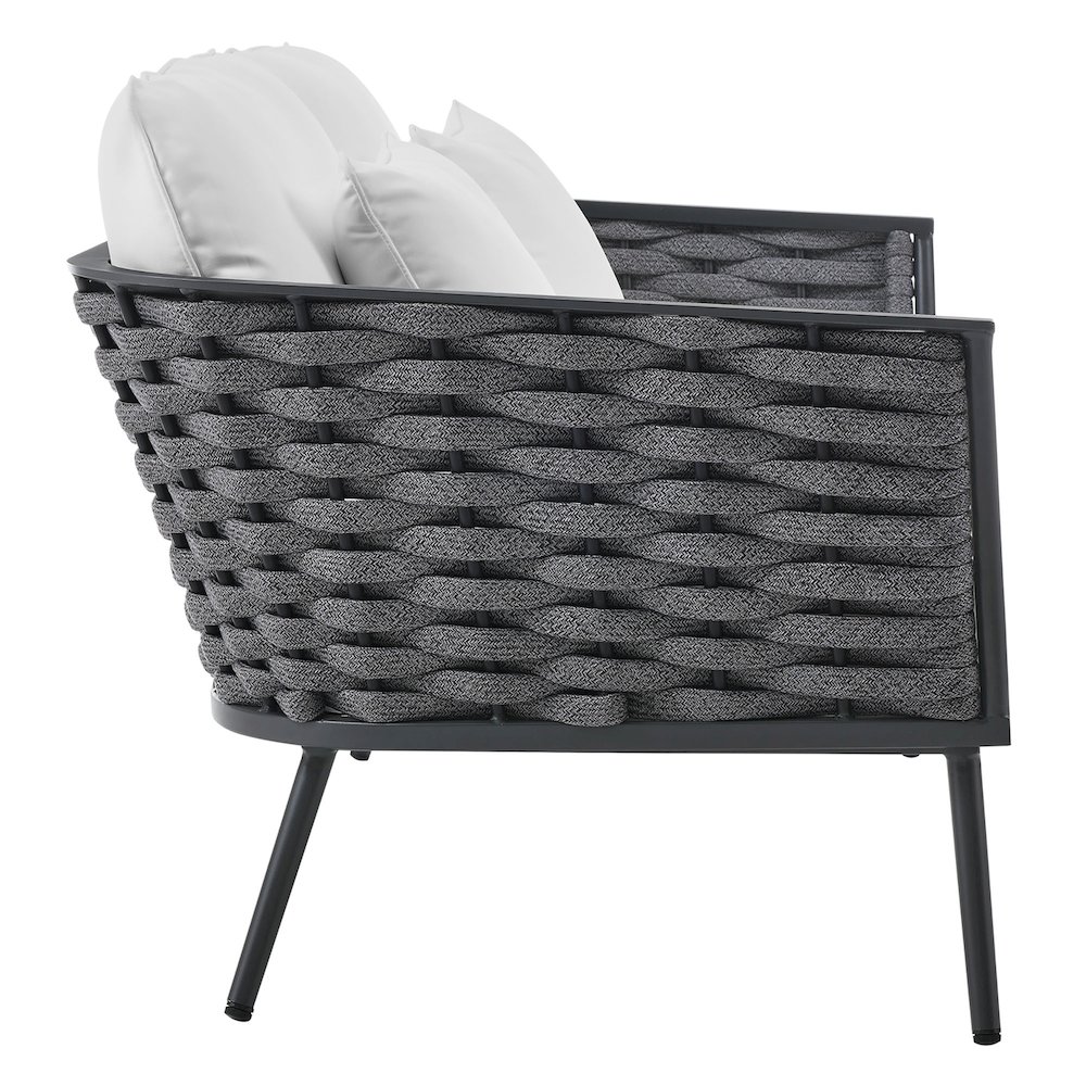 Stance Outdoor Patio Aluminum Loveseat. Picture 2