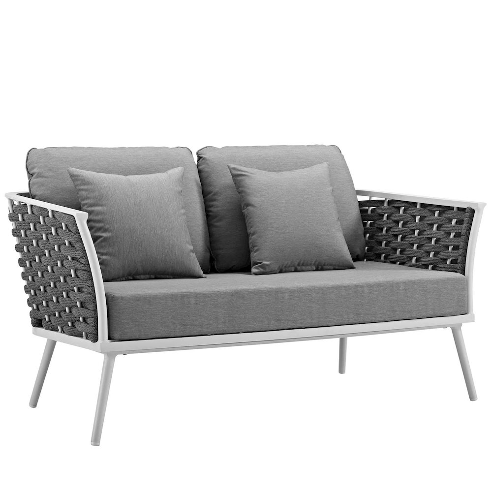 Stance Outdoor Patio Aluminum Loveseat. Picture 1