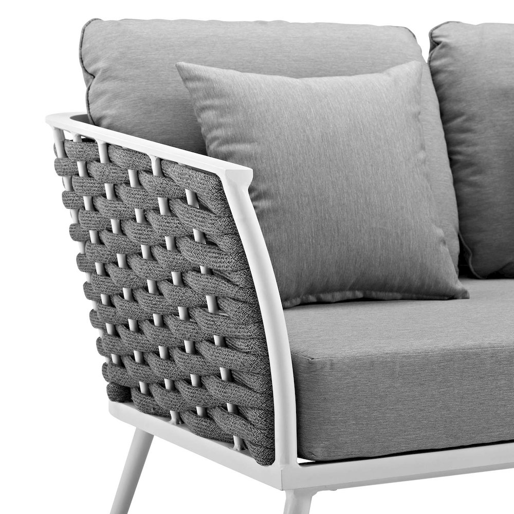 Stance Outdoor Patio Aluminum Loveseat. Picture 4