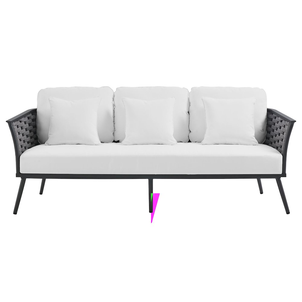 Stance Outdoor Patio Aluminum Sofa. Picture 4