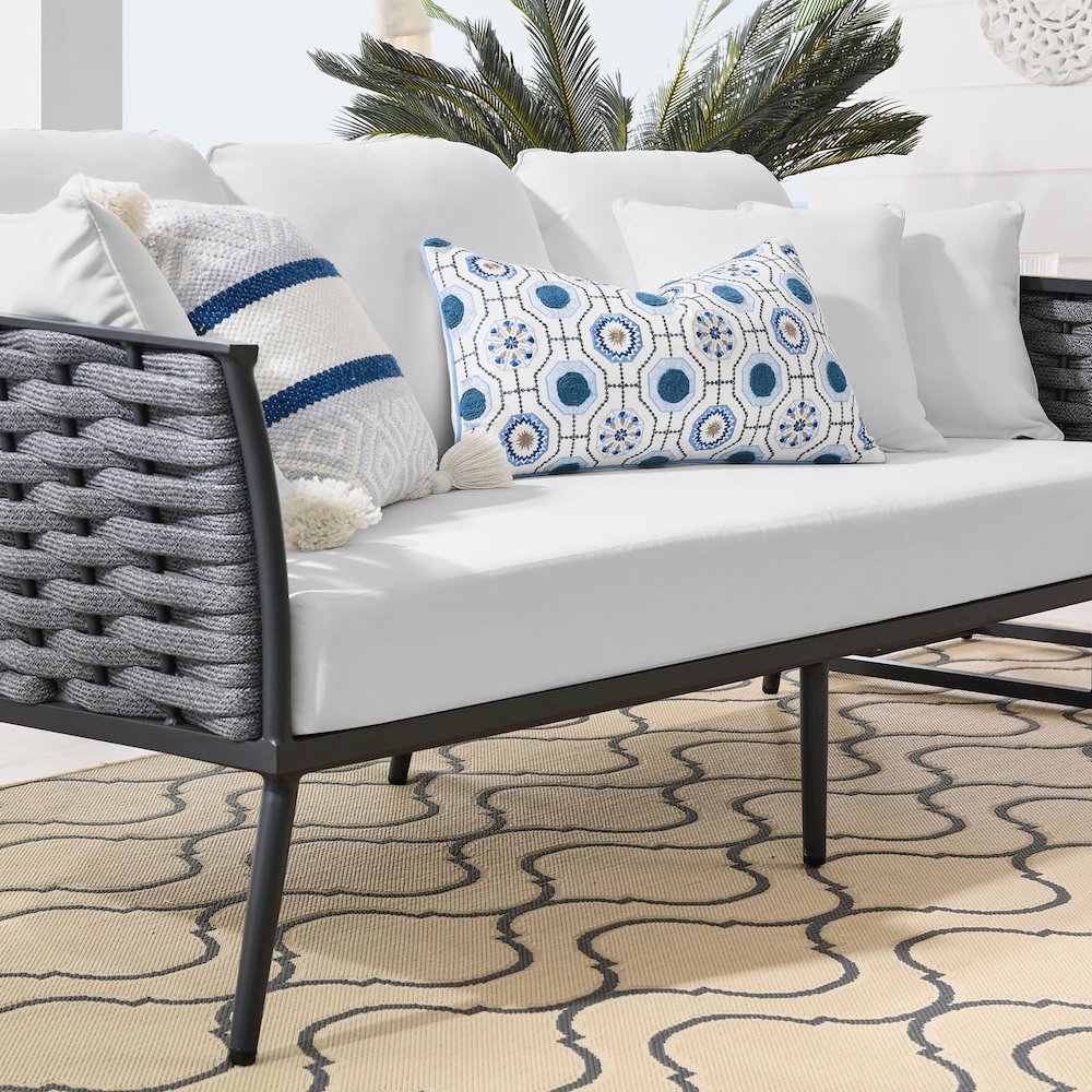 Stance Outdoor Patio Aluminum Sofa. Picture 6