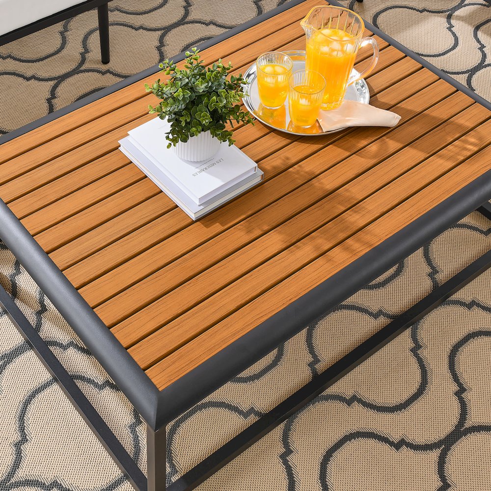 Stance Outdoor Patio Aluminum Coffee Table. Picture 5