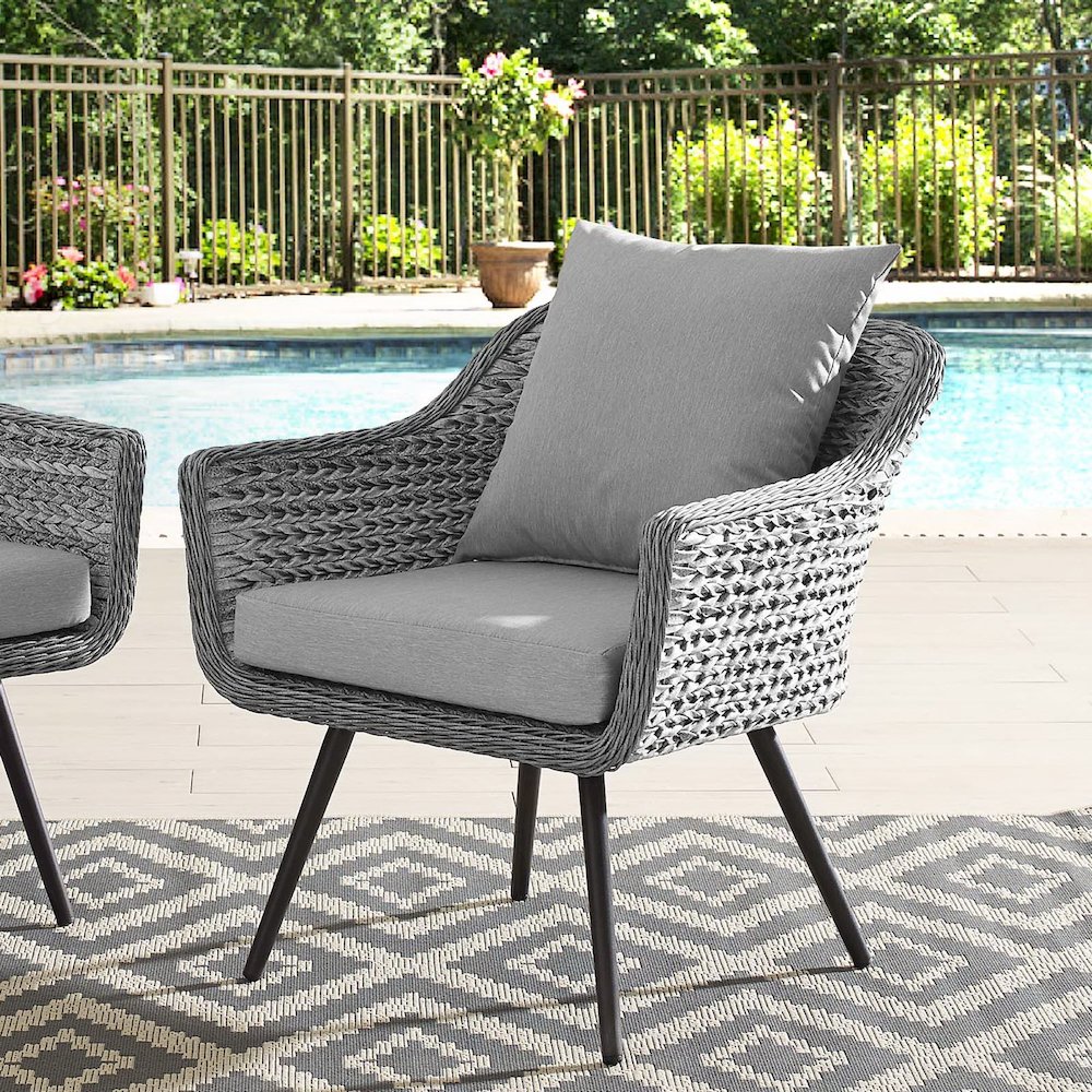 Endeavor Outdoor Patio Wicker Rattan Armchair. Picture 5