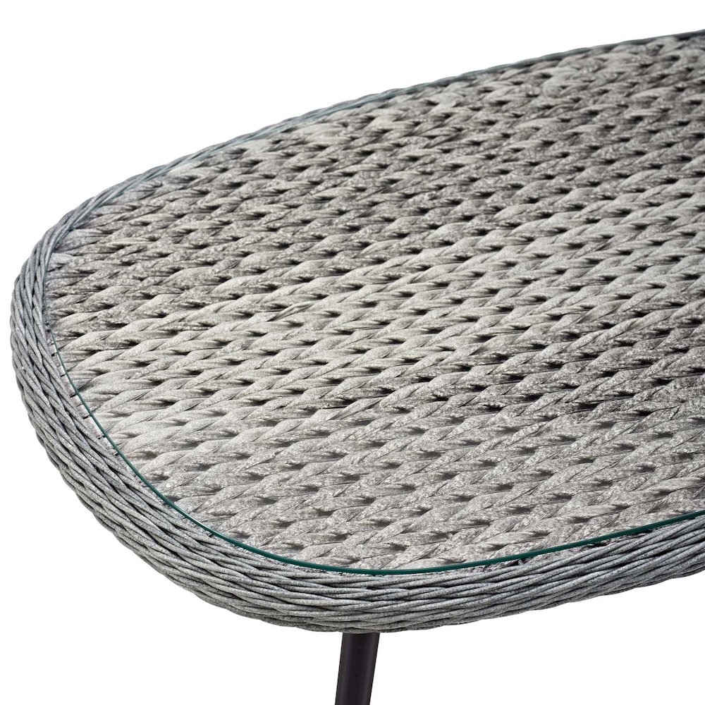 Endeavor Outdoor Patio Wicker Rattan Coffee Table. Picture 4