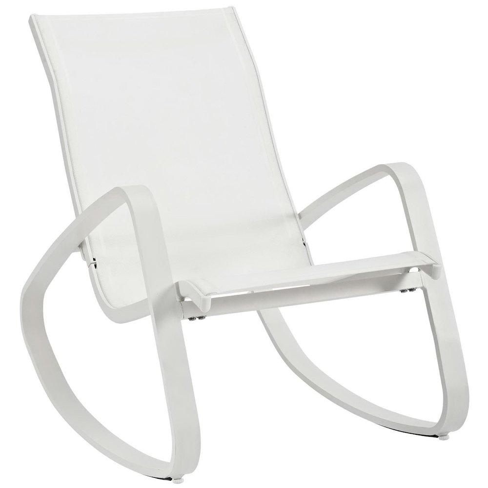 Traveler Rocking Outdoor Patio Mesh Sling Lounge Chair. Picture 1