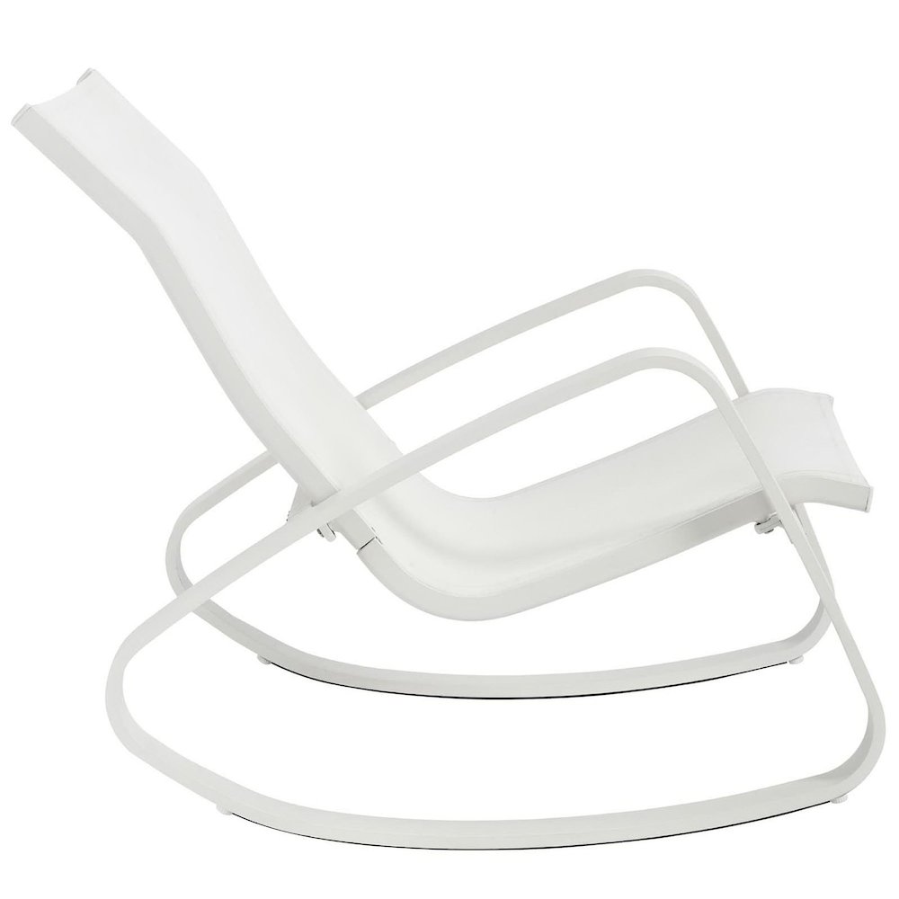 Traveler Rocking Outdoor Patio Mesh Sling Lounge Chair. Picture 2