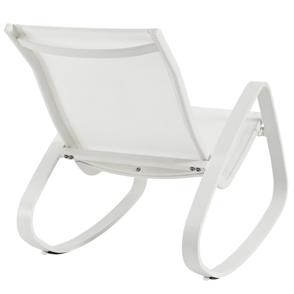 Traveler Rocking Outdoor Patio Mesh Sling Lounge Chair. Picture 3
