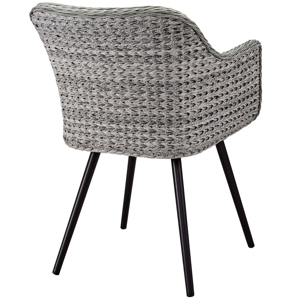 Endeavor Outdoor Patio Wicker Rattan Dining Armchair. Picture 3