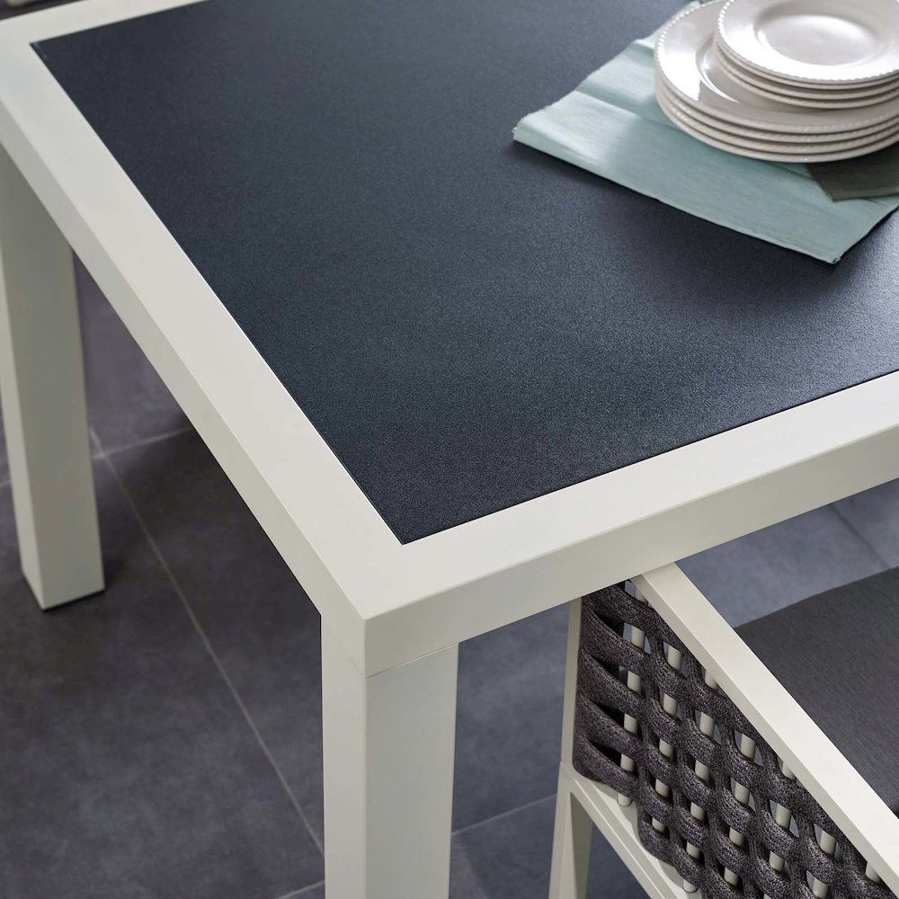Stance 90.5" Outdoor Patio Aluminum Dining Table. Picture 6