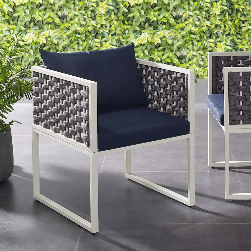 Stance Outdoor Patio Aluminum Dining Armchair. Picture 5