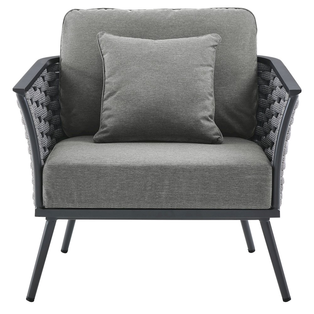 Stance Outdoor Patio Aluminum Armchair. Picture 4