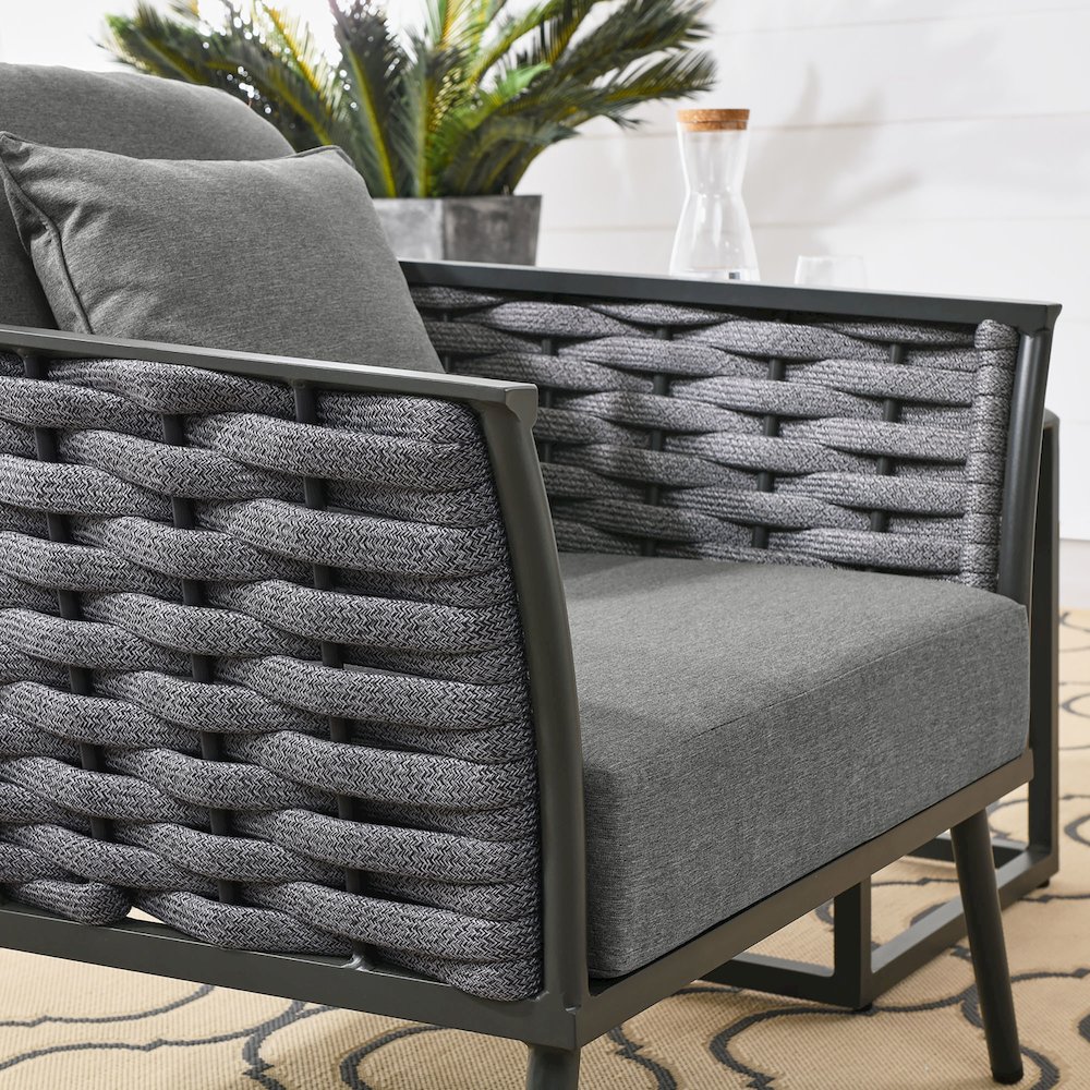 Stance Outdoor Patio Aluminum Armchair. Picture 6