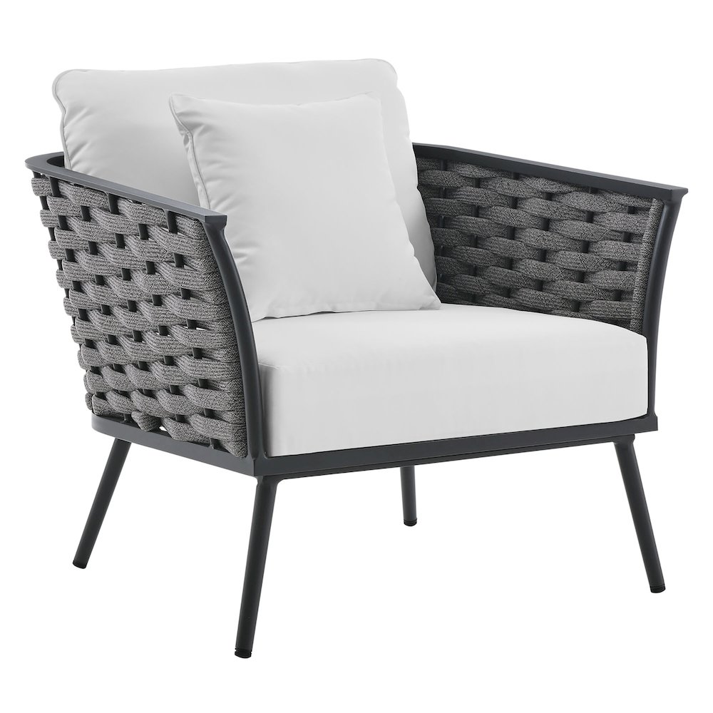 Stance Outdoor Patio Aluminum Armchair. Picture 1