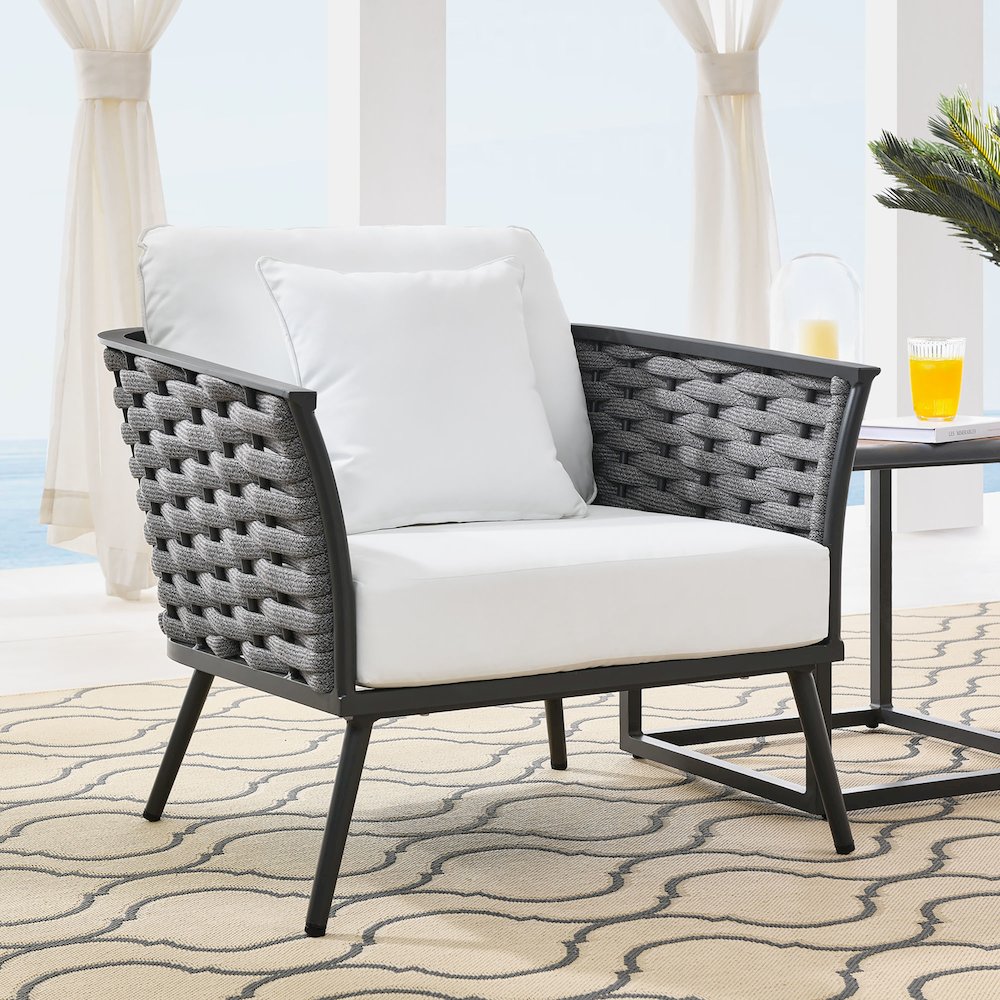 Stance Outdoor Patio Aluminum Armchair. Picture 5