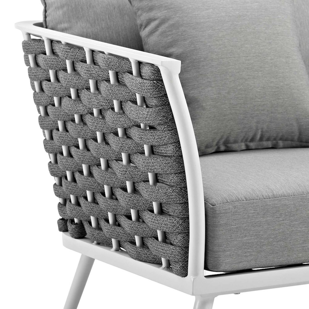 Stance Outdoor Patio Aluminum Armchair. Picture 4