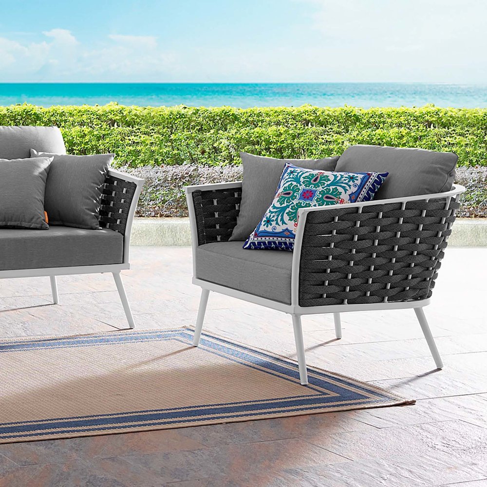 Stance Outdoor Patio Aluminum Armchair. Picture 5