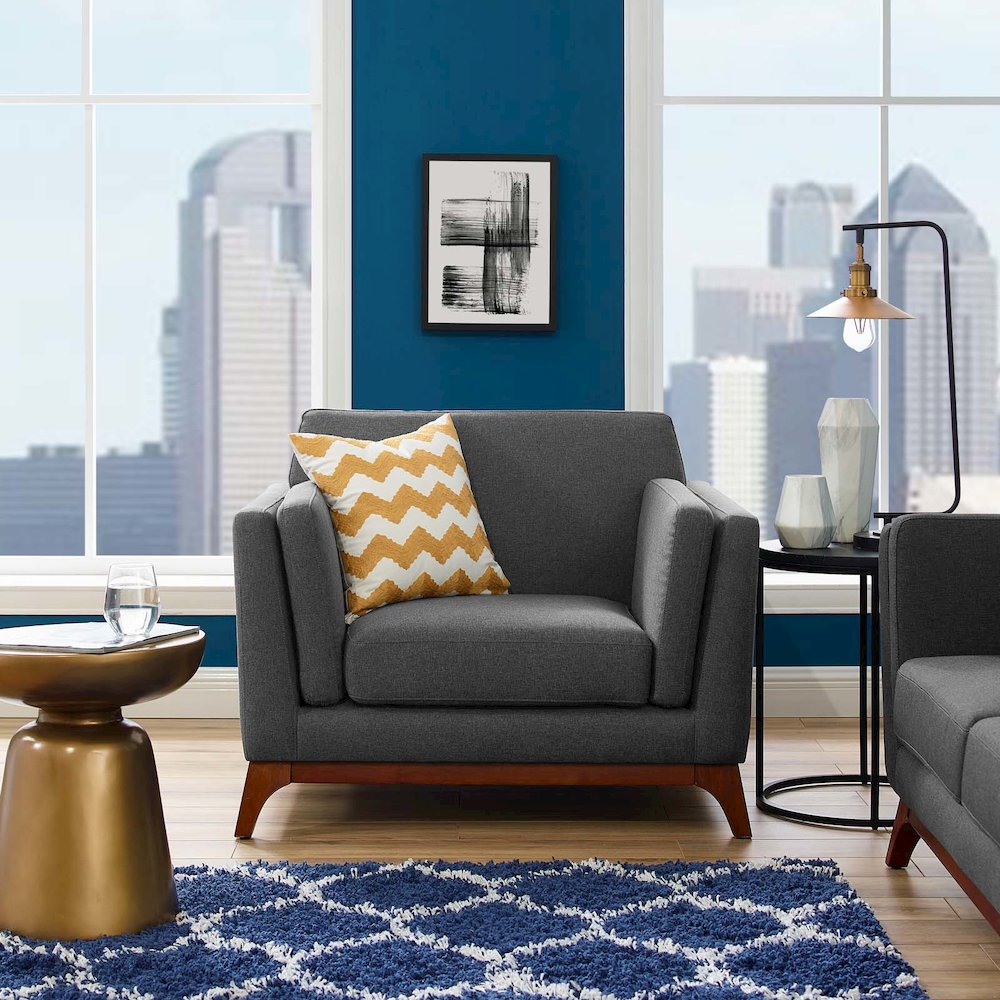 Chance Upholstered Fabric Armchair. Picture 5