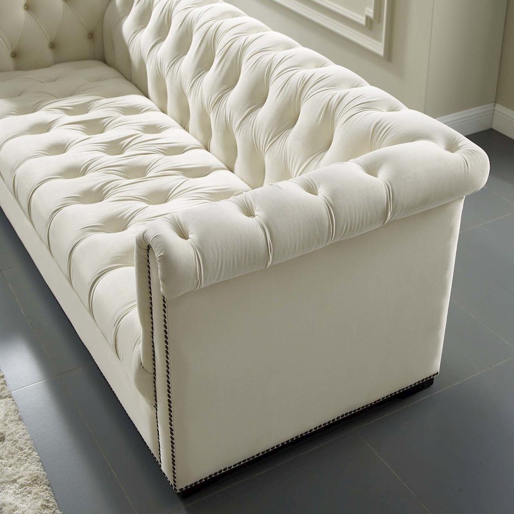 Heritage Performance Velvet Sofa. Picture 6