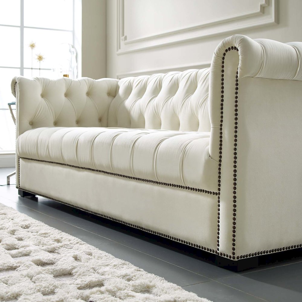 Heritage Performance Velvet Sofa. Picture 5