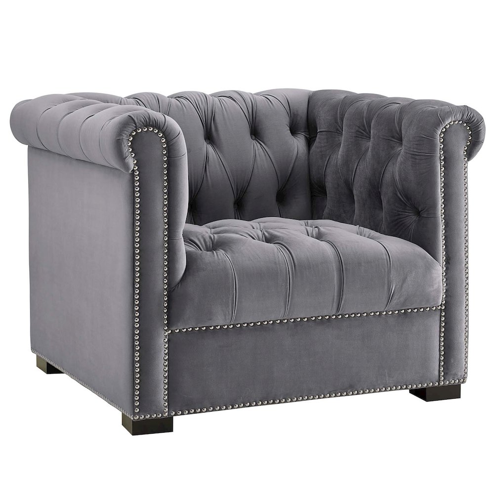 Heritage Performance Velvet Armchair. Picture 1