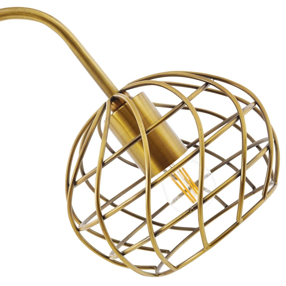 Salient Brass and Faux White Marble Table Lamp. Picture 2