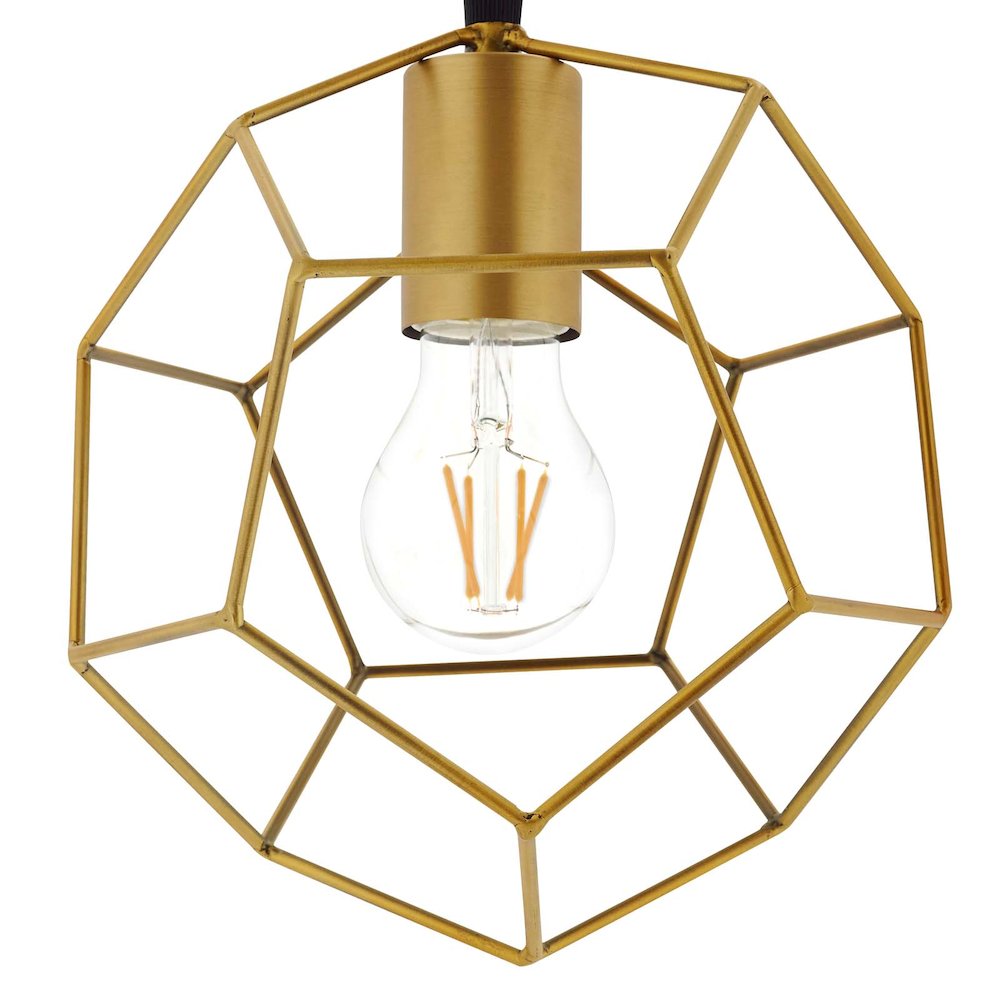 Pique Gold Metal Ceiling Fixture. Picture 2