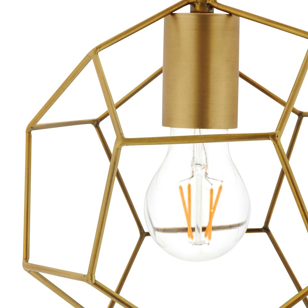 Pique Gold Metal Ceiling Fixture. Picture 3