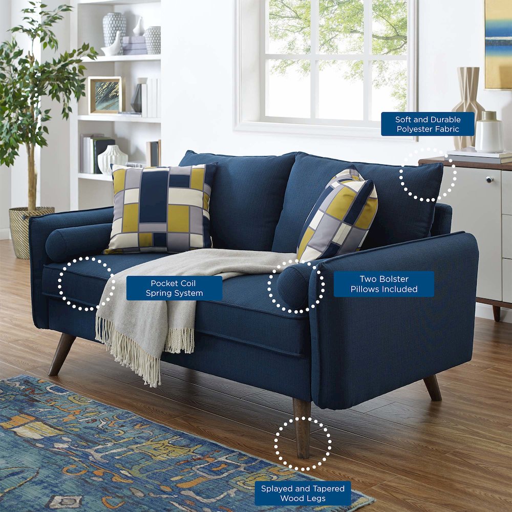 Revive Upholstered Fabric Loveseat. Picture 7