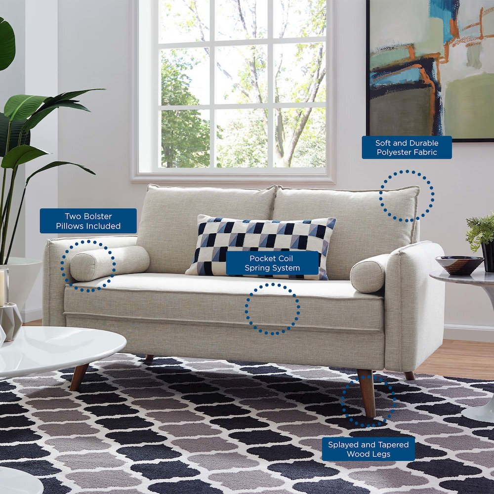 Revive Upholstered Fabric Loveseat. Picture 7