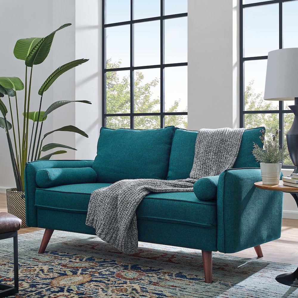 Revive Upholstered Fabric Loveseat. Picture 5