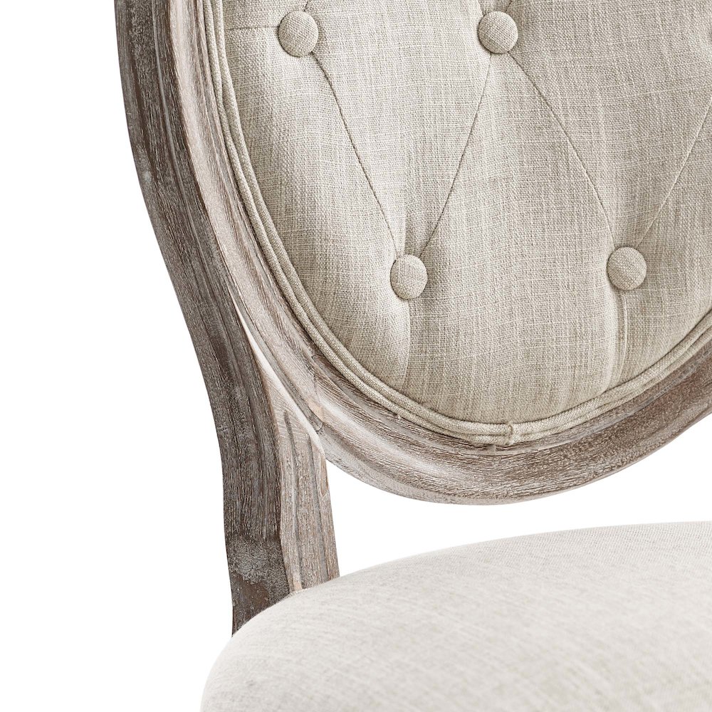 Arise Vintage French Upholstered Fabric Dining Side Chair Set of 2. Picture 6