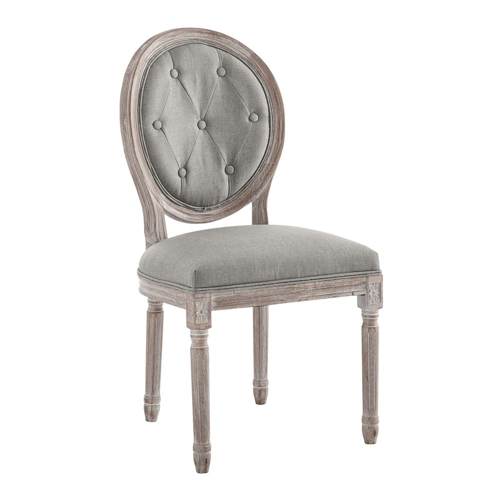 Arise Vintage French Upholstered Fabric Dining Side Chair Set of 2. Picture 2