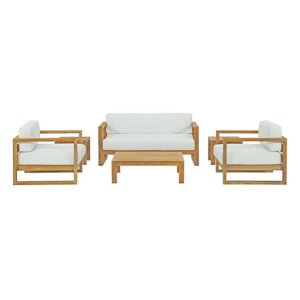 Upland 6 Piece Outdoor Patio Teak Set. Picture 1