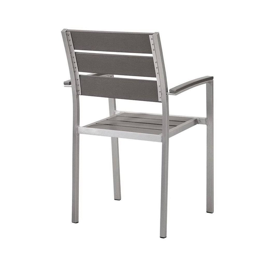 Shore Outdoor Patio Aluminum Dining Armchair. Picture 3