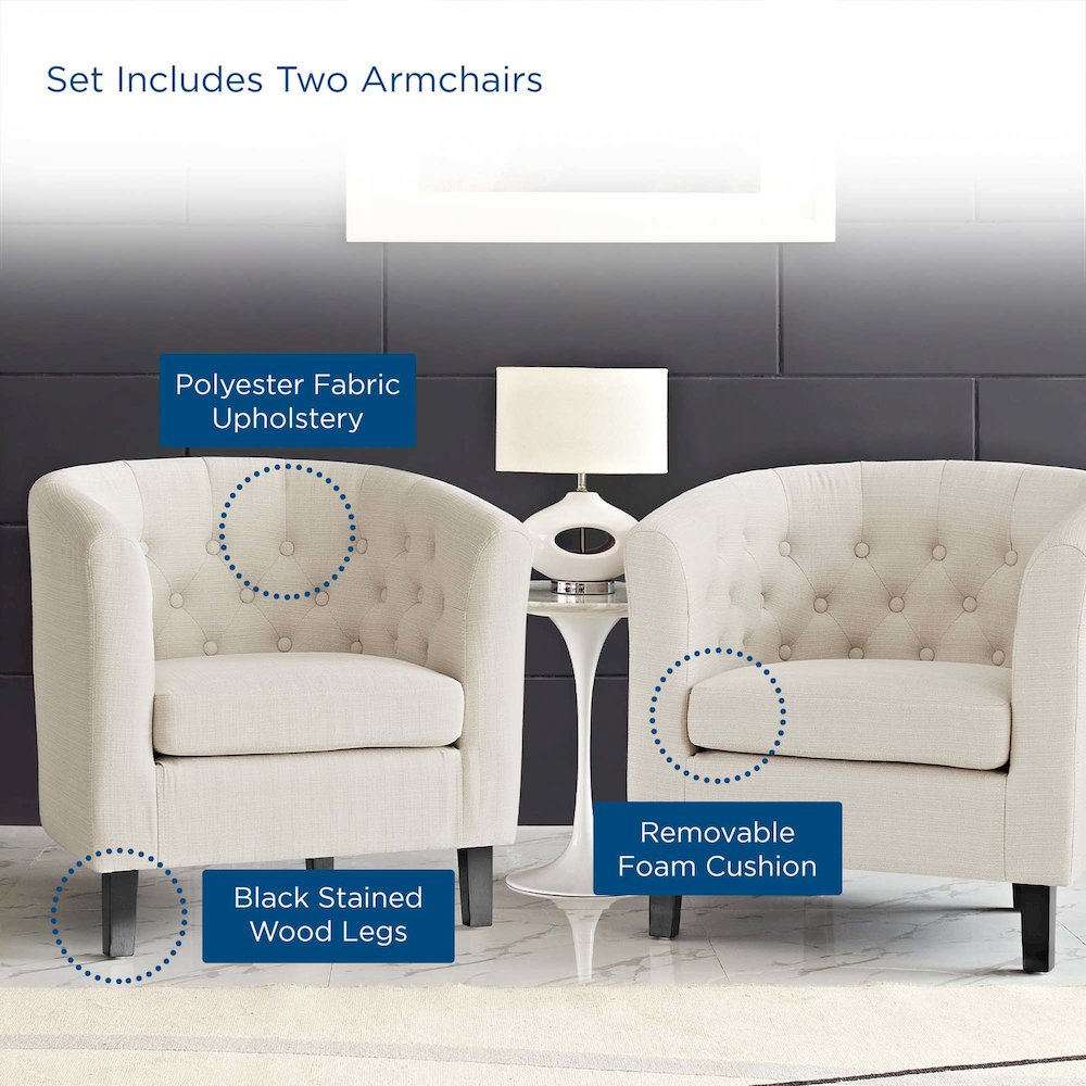 Prospect 2 Piece Upholstered Fabric Armchair Set. Picture 5