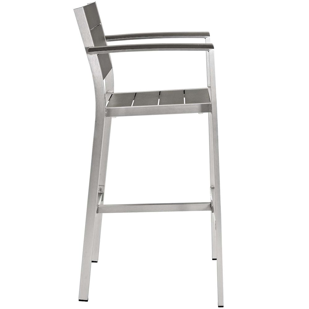 Shore Outdoor Patio Aluminum Bar Stool Set of 2. Picture 3