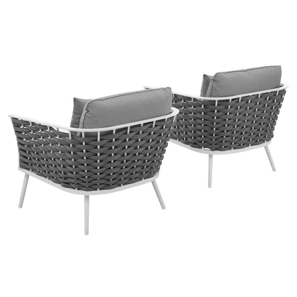 Stance Outdoor Patio Aluminum Armchair Set of 2. Picture 2