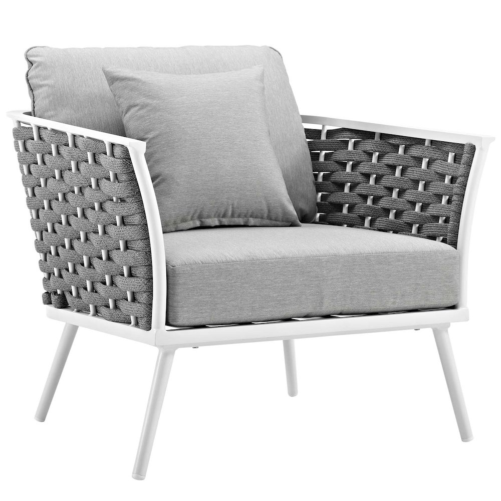 Stance Outdoor Patio Aluminum Armchair Set of 2. Picture 4