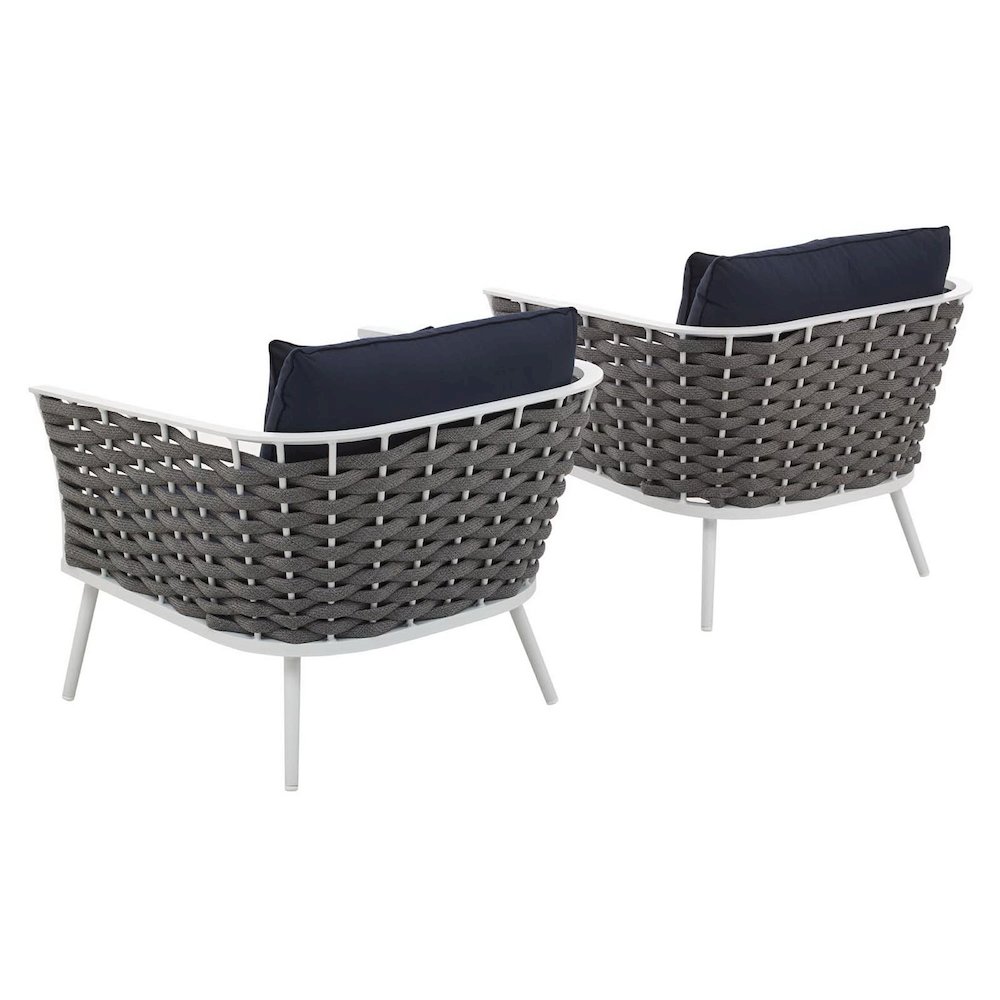 Stance Outdoor Patio Aluminum Armchair Set of 2. Picture 4