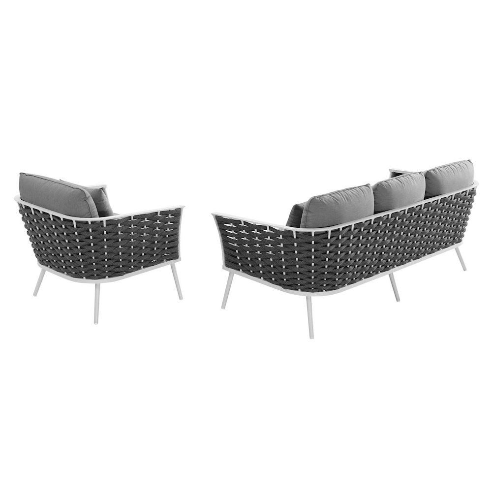 Stance 2 Piece Outdoor Patio Aluminum Sectional Sofa Set. Picture 2