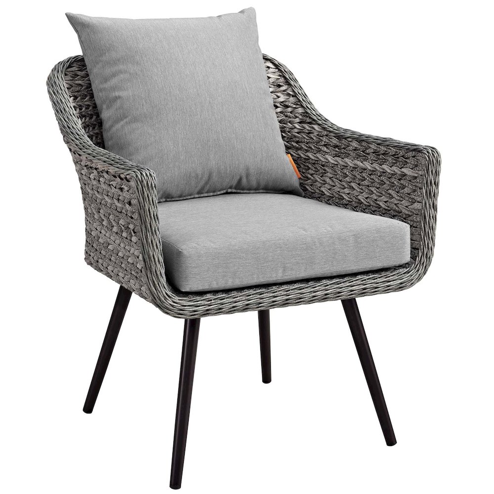 Endeavor 3 Piece Outdoor Patio Wicker Rattan Loveseat and Armchair Set. Picture 6