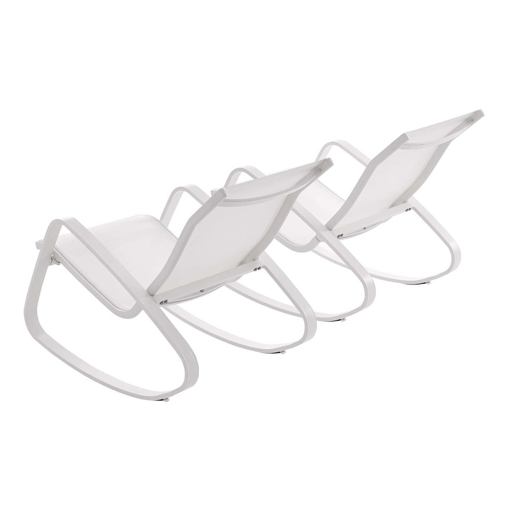 Traveler Outdoor Patio Mesh Sling Rocking Lounge Chair Set of 2. Picture 2