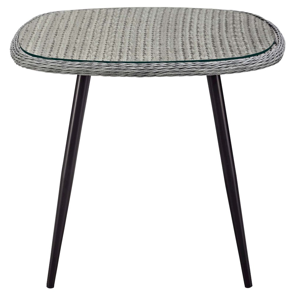Endeavor 3 Piece Outdoor Patio Wicker Rattan Dining Set. Picture 7