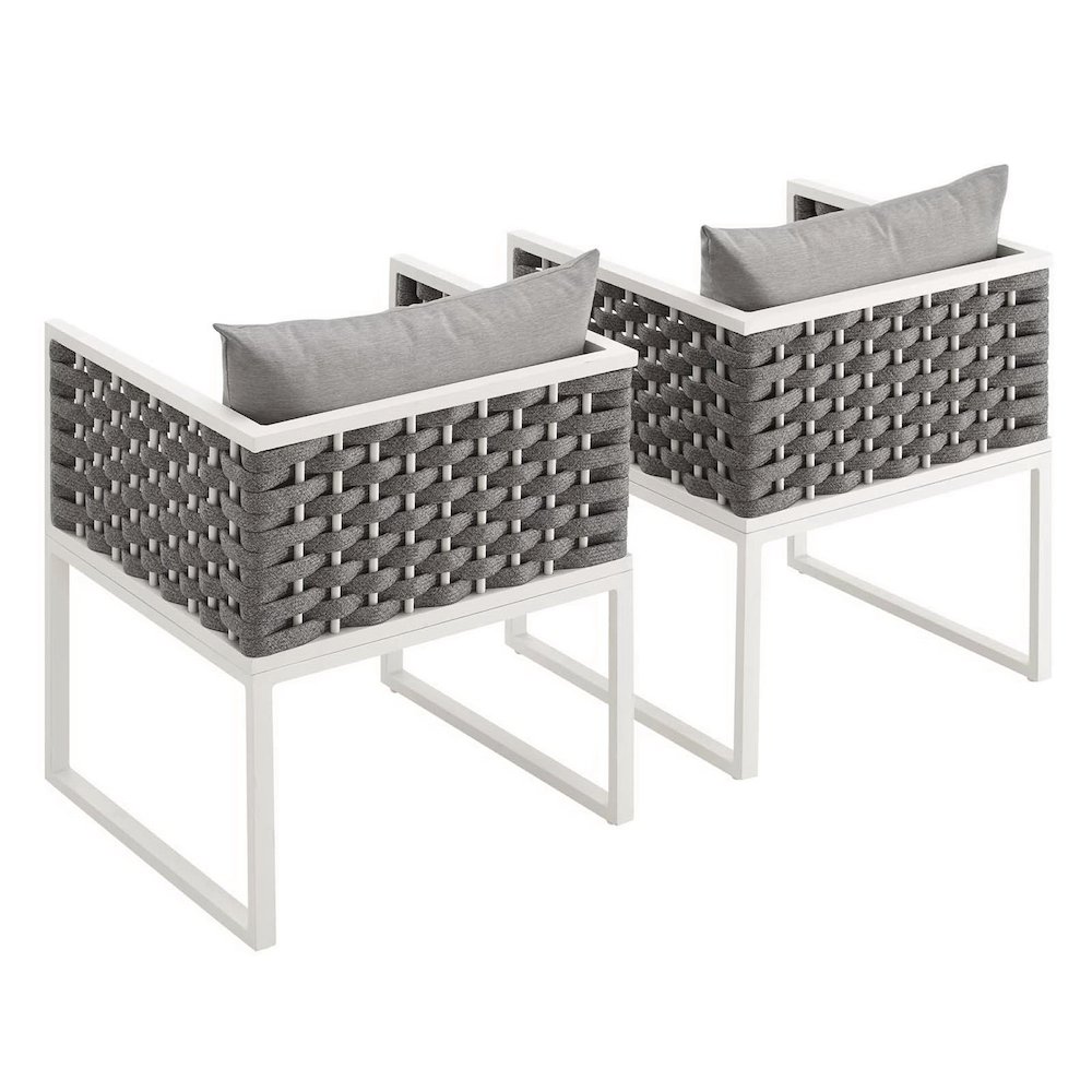 Stance Outdoor Patio Aluminum Dining Armchair Set of 2. Picture 2
