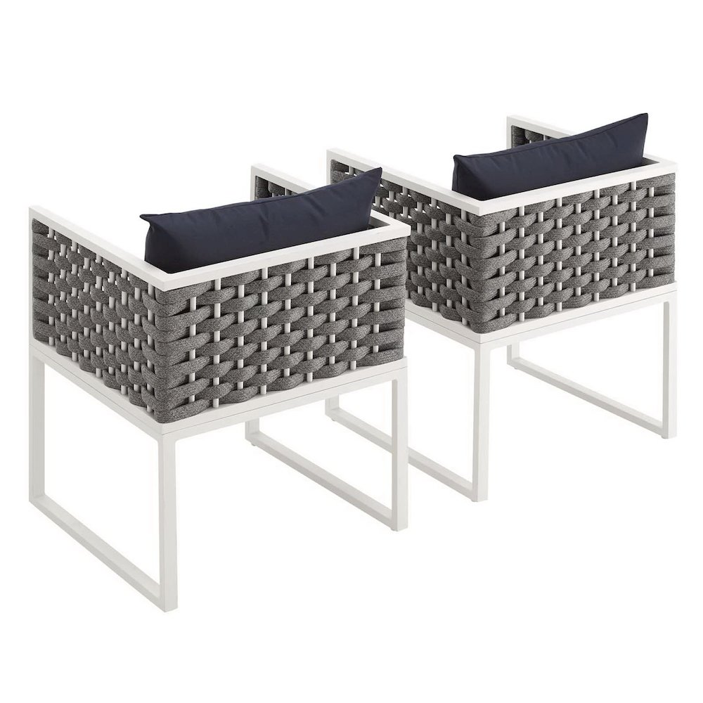 Stance Outdoor Patio Aluminum Dining Armchair Set of 2. Picture 2