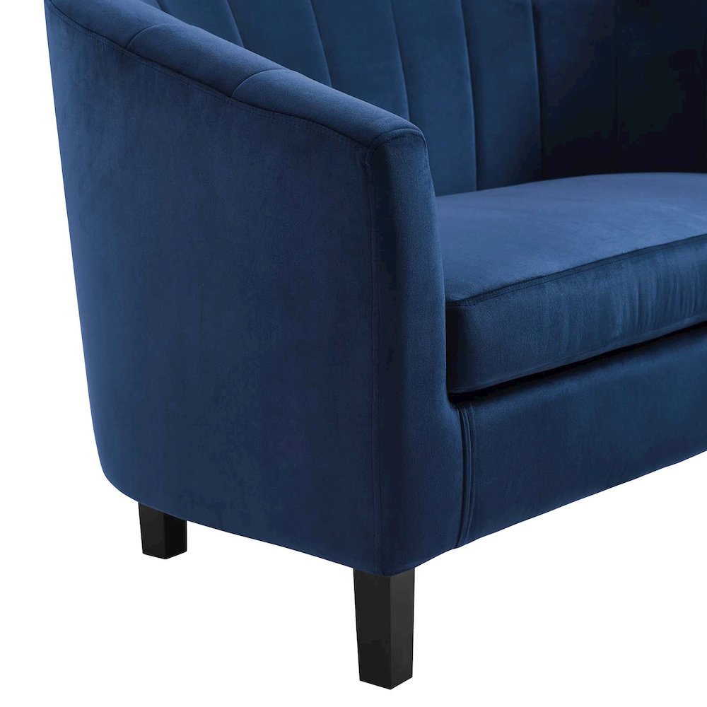 Prospect Channel Tufted Performance Velvet Armchair. Picture 4