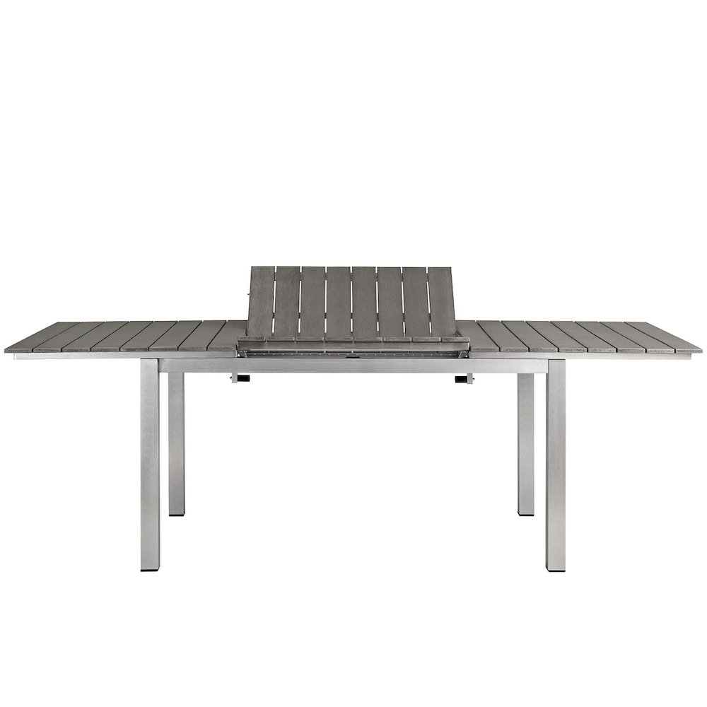 Shore 9 Piece Outdoor Patio Aluminum Dining Set. Picture 6